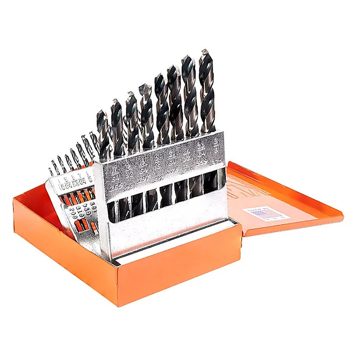 KnKut 21KK5 21/pc 1/16in. 3/8in. Fractional Jobber Length Drill Bit Set