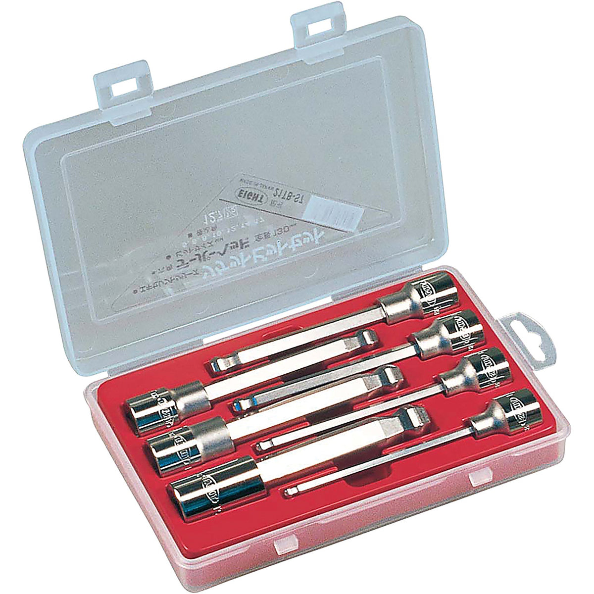 Eight Tool - 21TB-S7 - Taper Head HEX Socket Bit Long Set - 7Pc 5-17 mm 1/2 Inch Dr
