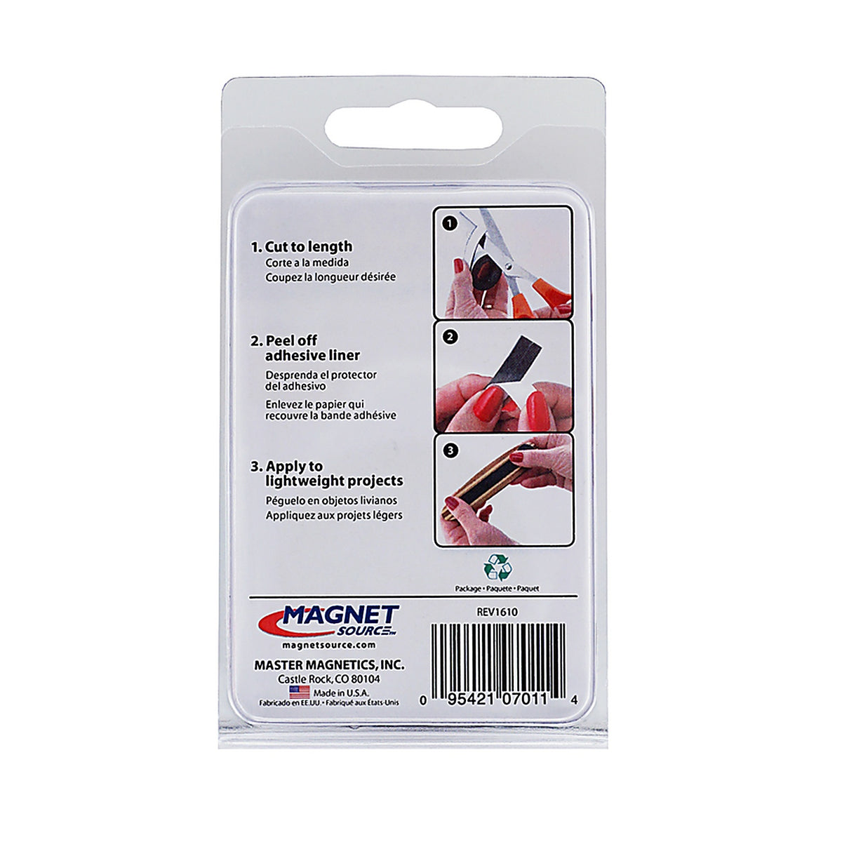 Master Magnetics 7011 30 in. Ferrite Powder/Rubber Polymer Resin Strip Magnetic Tape 0.6 MGOe Black 1/pc.