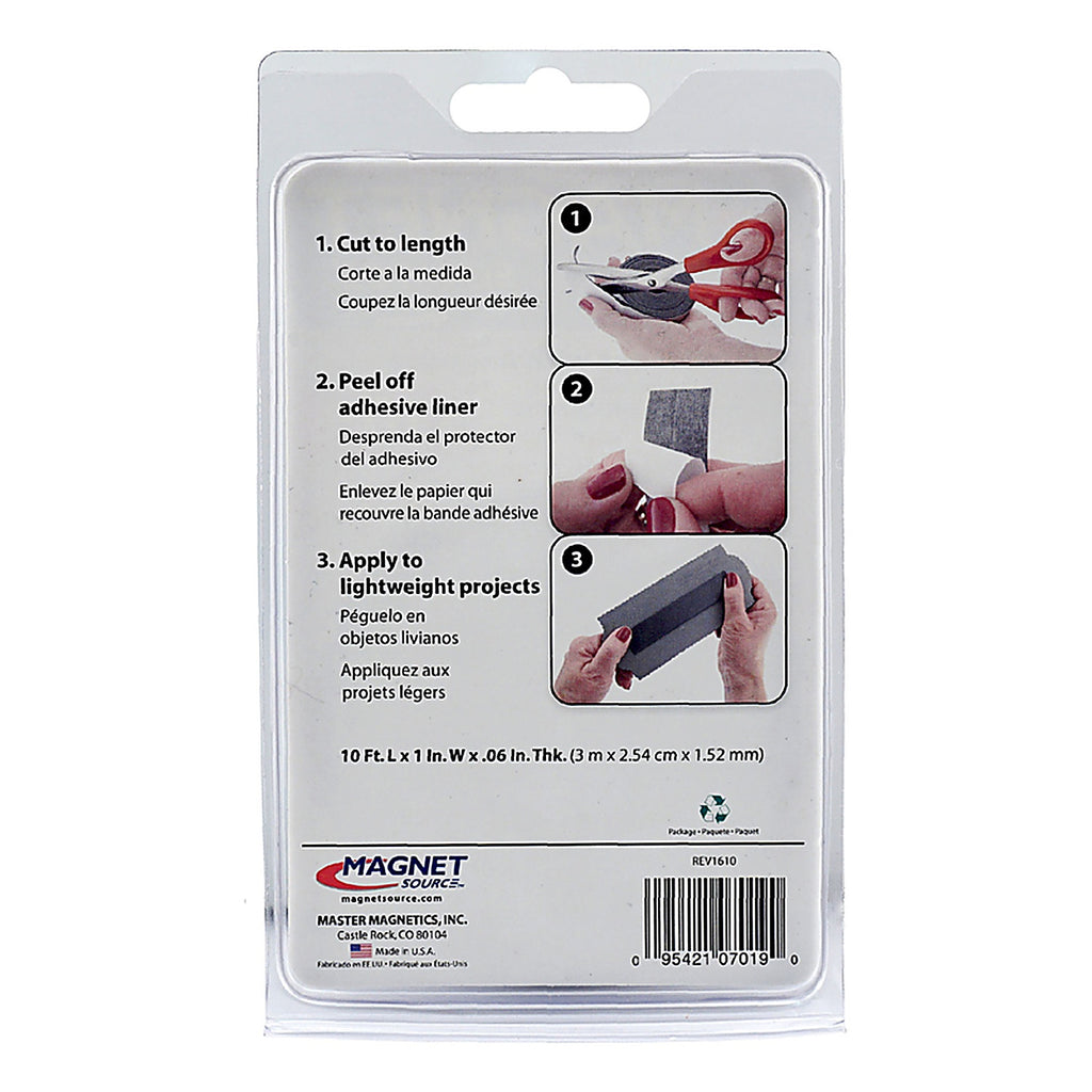 Master Magnetics 7019 The Magnet Source 1 in. W x 120 in. L Mounting Tape Black