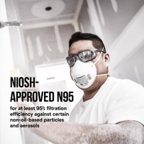 3M 8210P2-DC N95 Paint Prep Cup Disposable Respirator White One Size Fits All 2 pc