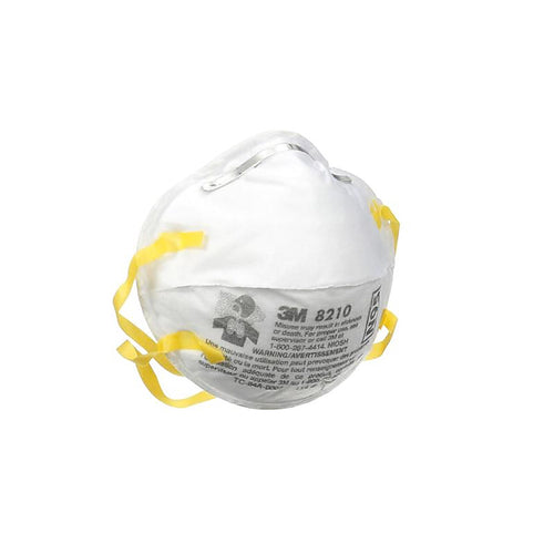 3M 8210PP20-DC N95 Paint Prep Cup Disposable Respirator White One Size Fits Most 20 pk
