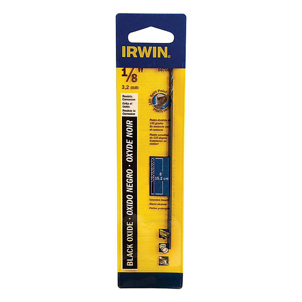 Irwin 66708 1/8 in. x 6 in. L High Speed Steel Split Point Drill Bit 1/pc.