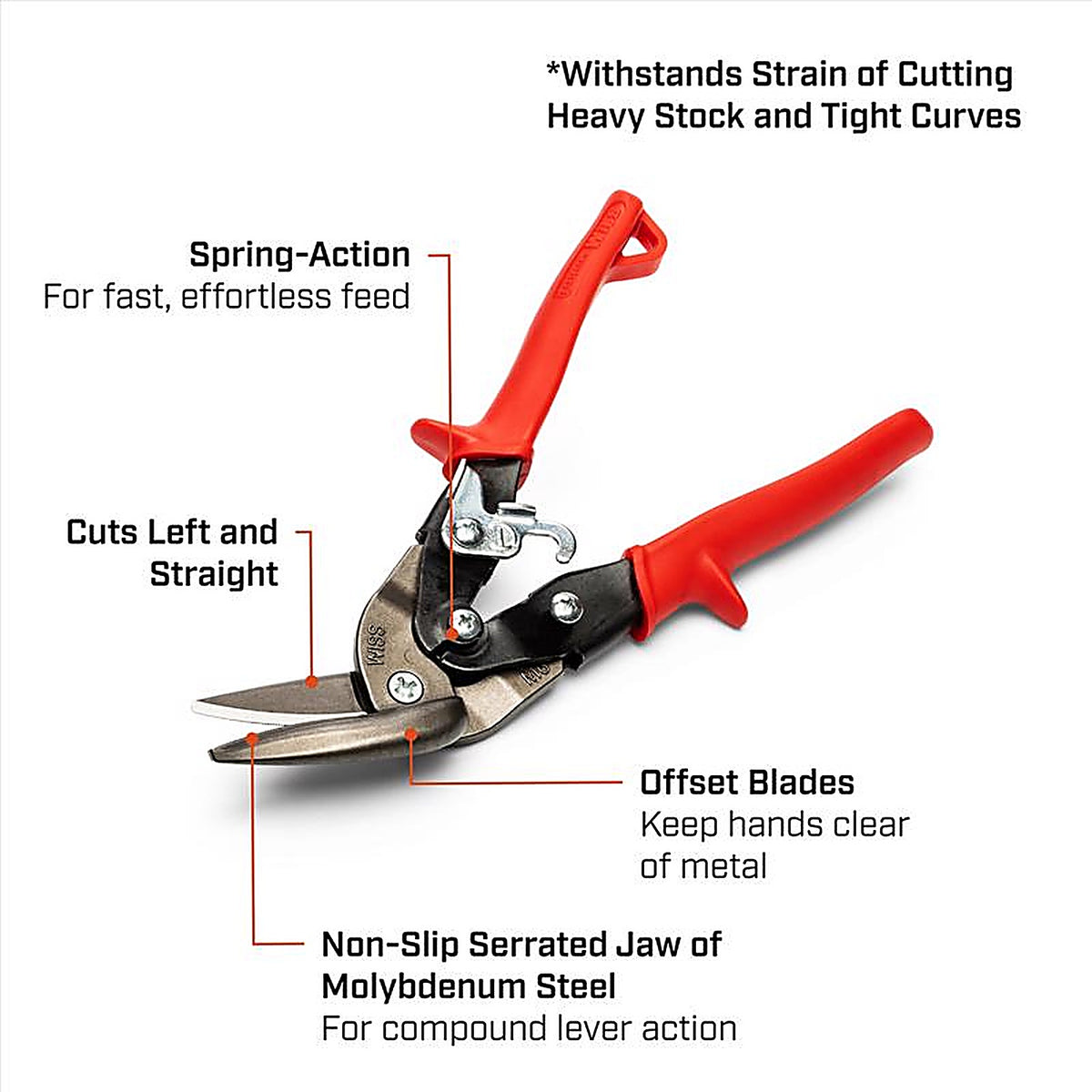 Crescent - M6R - Wiss 9-1/4 In. Stainless Steel Left Offset Snips 18 Ga. 1 Pack