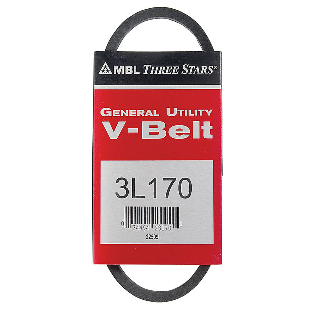 Mitsuboshi - 3L170A - FHP General Utility V-Belt 0.38 In. W X 17 In. L for Fractional Horsepower Motors
