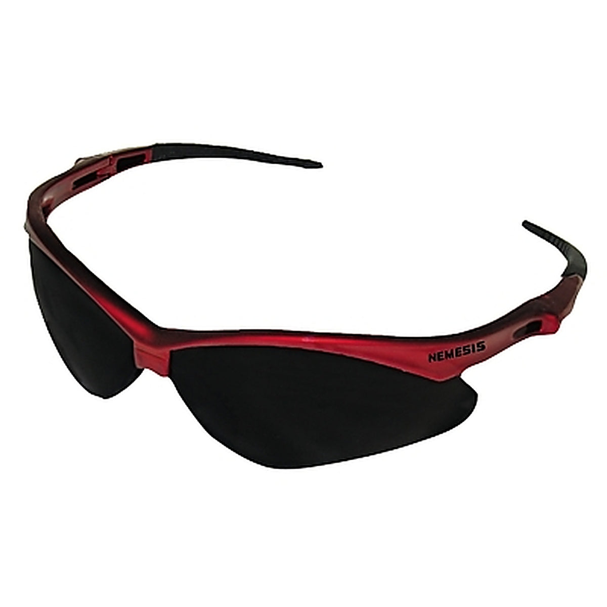 Kimberly Clark - 22611 - V30 Nemesis Safety Glasses, Smoke, Polycarbonate Lens, Anti-Fog, Red Frame/Temples, Nylon
