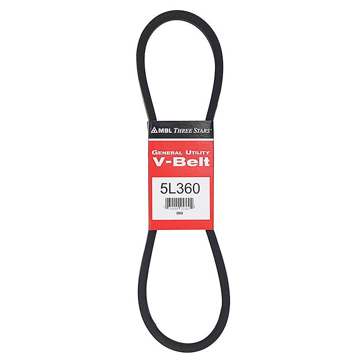Mitsuboshi 5L360A FHP 5L360 General Utility V-Belt 0.63 in. W x 36 in. L For Fractional Horsepower Motors