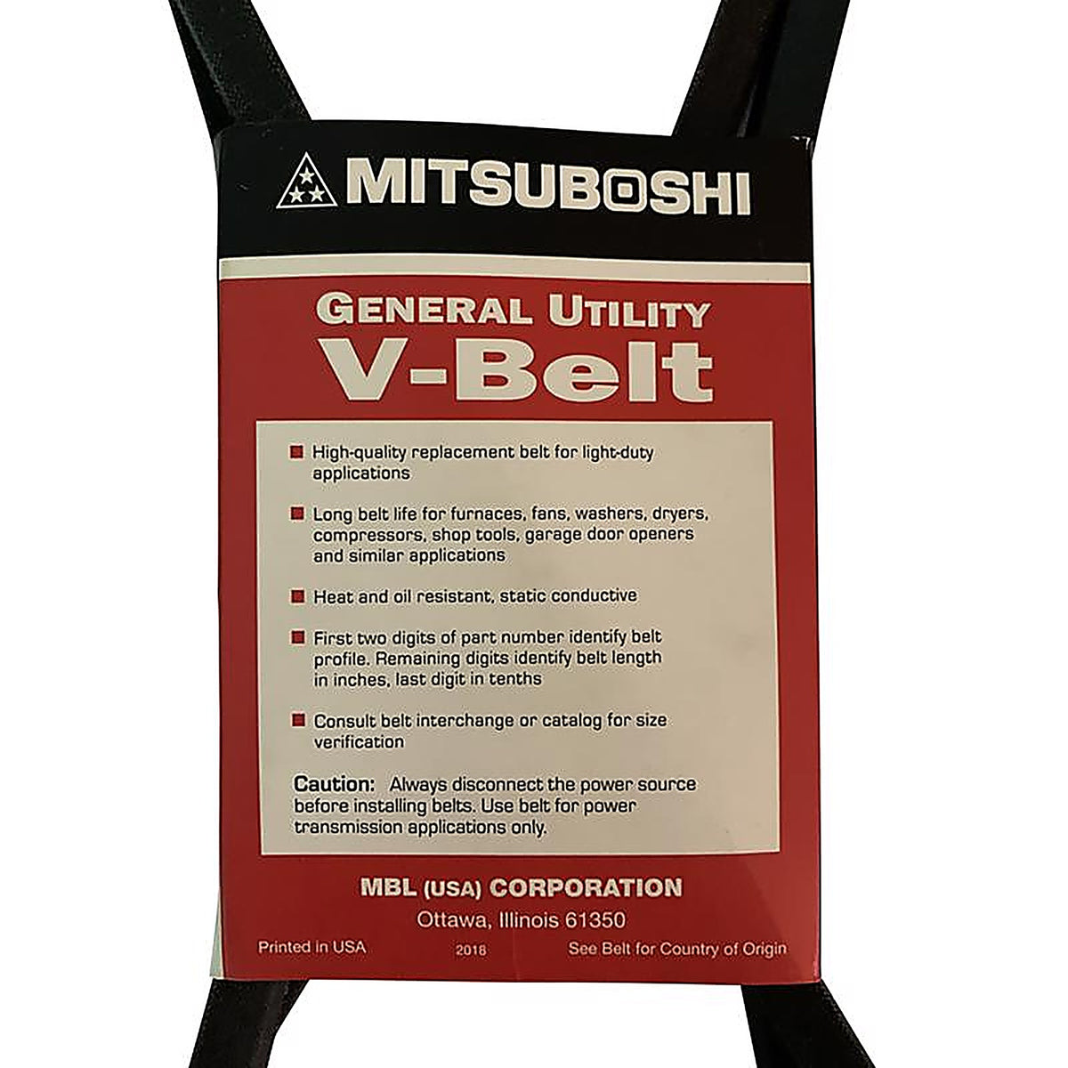 Mitsuboshi 5L680A FHP 5L680 General Utility V-Belt 0.63 in. W x 68 in. L For Fractional Horsepower Motors