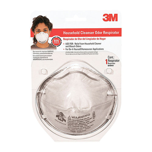 3M 8246H1-C R95 Household Cleaner Half Face Respirator White 1 pc