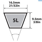 Mitsuboshi 5L840A FHP 5L840 General Utility V-Belt 0.63 in. W x 84 in. L For Fractional Horsepower Motors