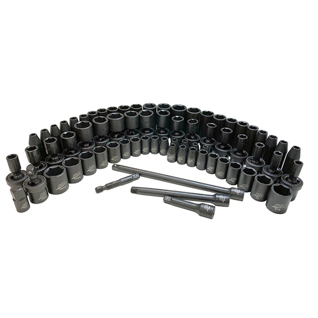 ATD - 2275 - 72-Piece 1/4 Drive 6 Point SAE and Metric Standard and Deep Impact Socket Set