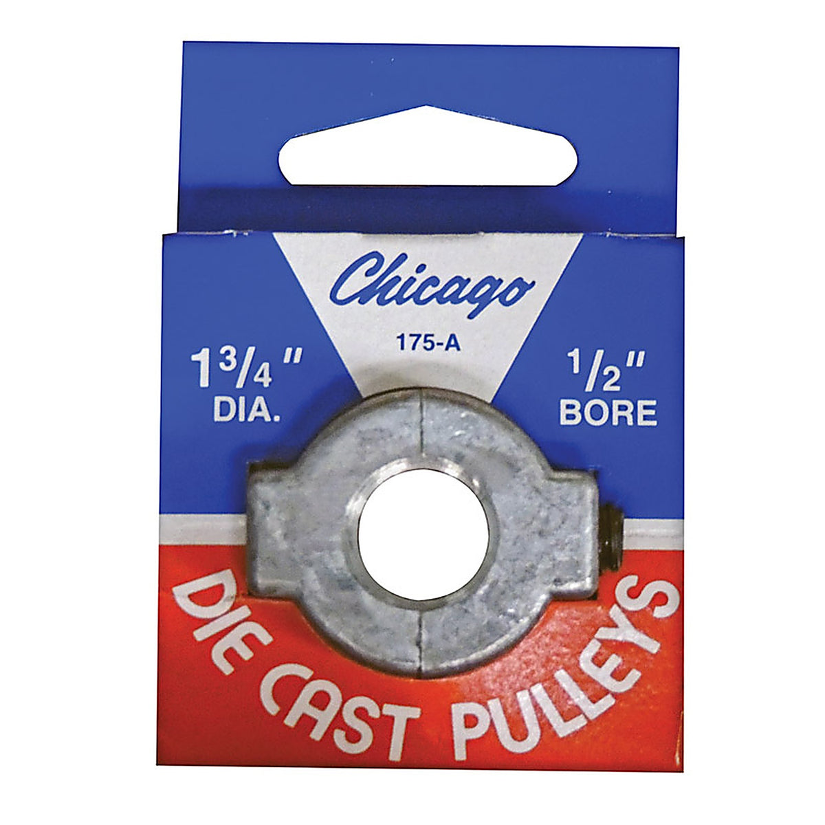 Chicago Die Casting 175A5 1 3/4 in. Dia. Zinc Single V Grooved Pulley