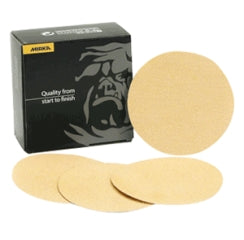 Mirka 23-379-320 Gold 6in. PSA Autobox Discs, 100/box, 320-grit
