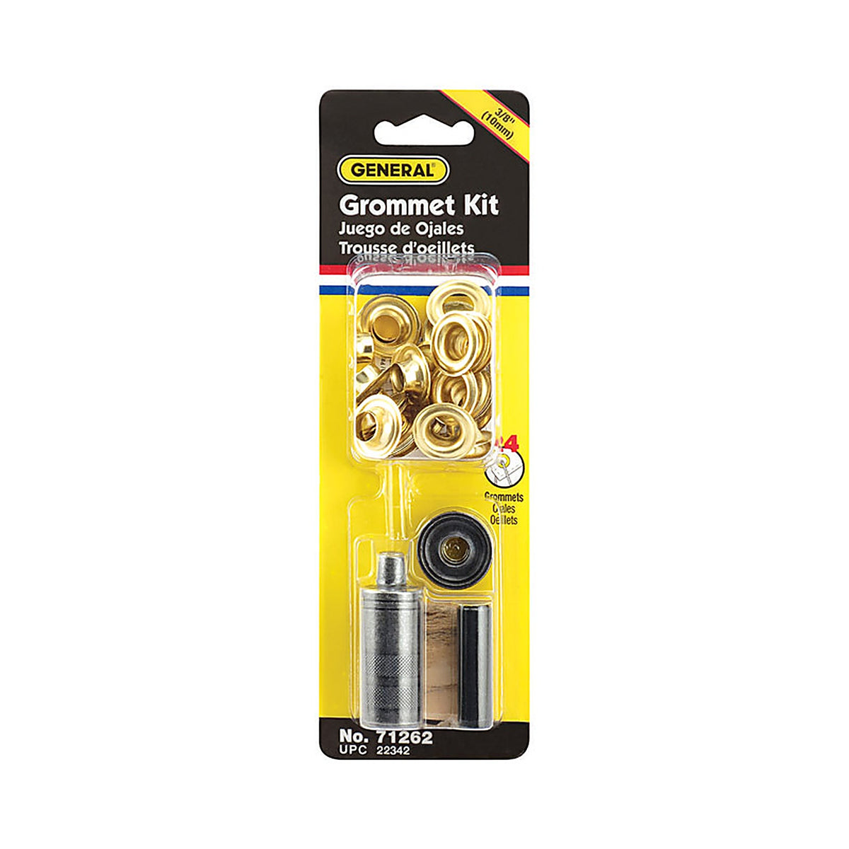 General Tools 71262 3/8 in. Dia. Brass Grommet Kit 24/Pack
