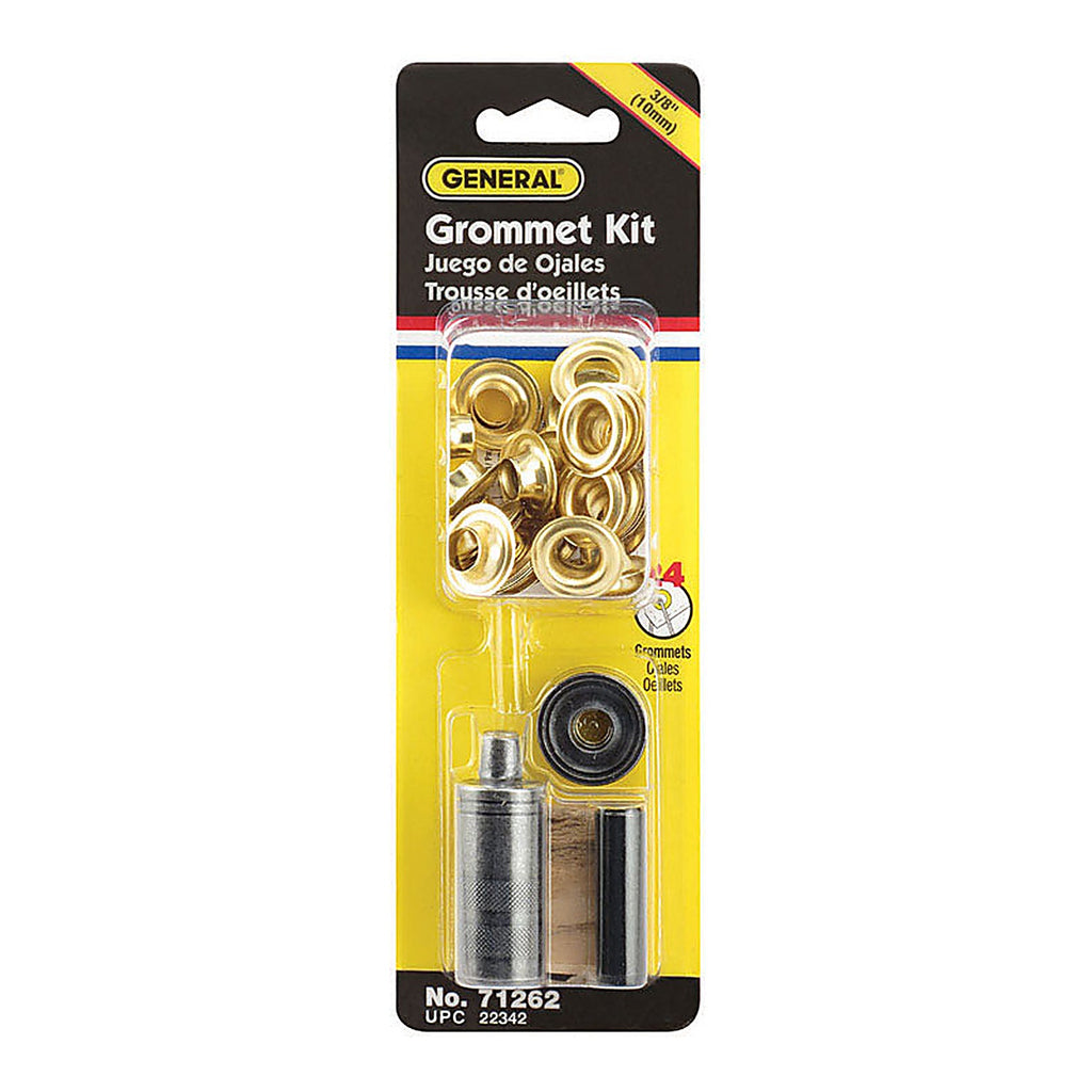 General Tools 71262 3/8 in. Dia. Brass Grommet Kit 24/Pack