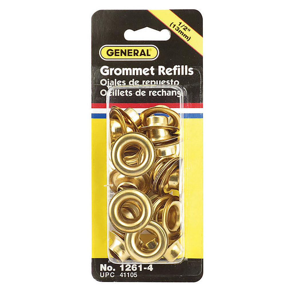 General Tools 1261-4 1/2 in. Dia. x 0.5 in. Dia. Brass Grommet 24/Pack