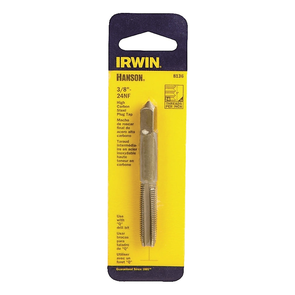 Irwin 8136 Hanson High Carbon Steel SAE Fraction Tap 3/8 in.-24NF 1/pc.