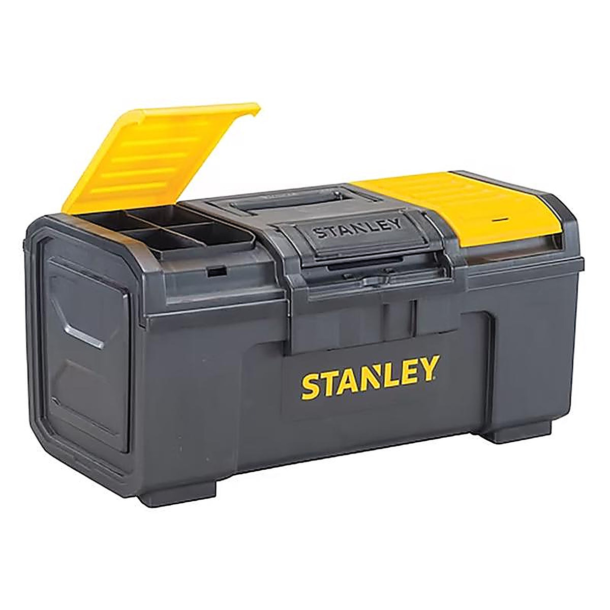 Stanley STST19410 19 in. Plastic Tool Box 10.5 in. W x 9 in. H Black/Yellow