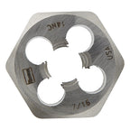 Irwin 9439 Hanson High Carbon Steel SAE Hexagon Die 7/16 in.-14NC 1/pc.