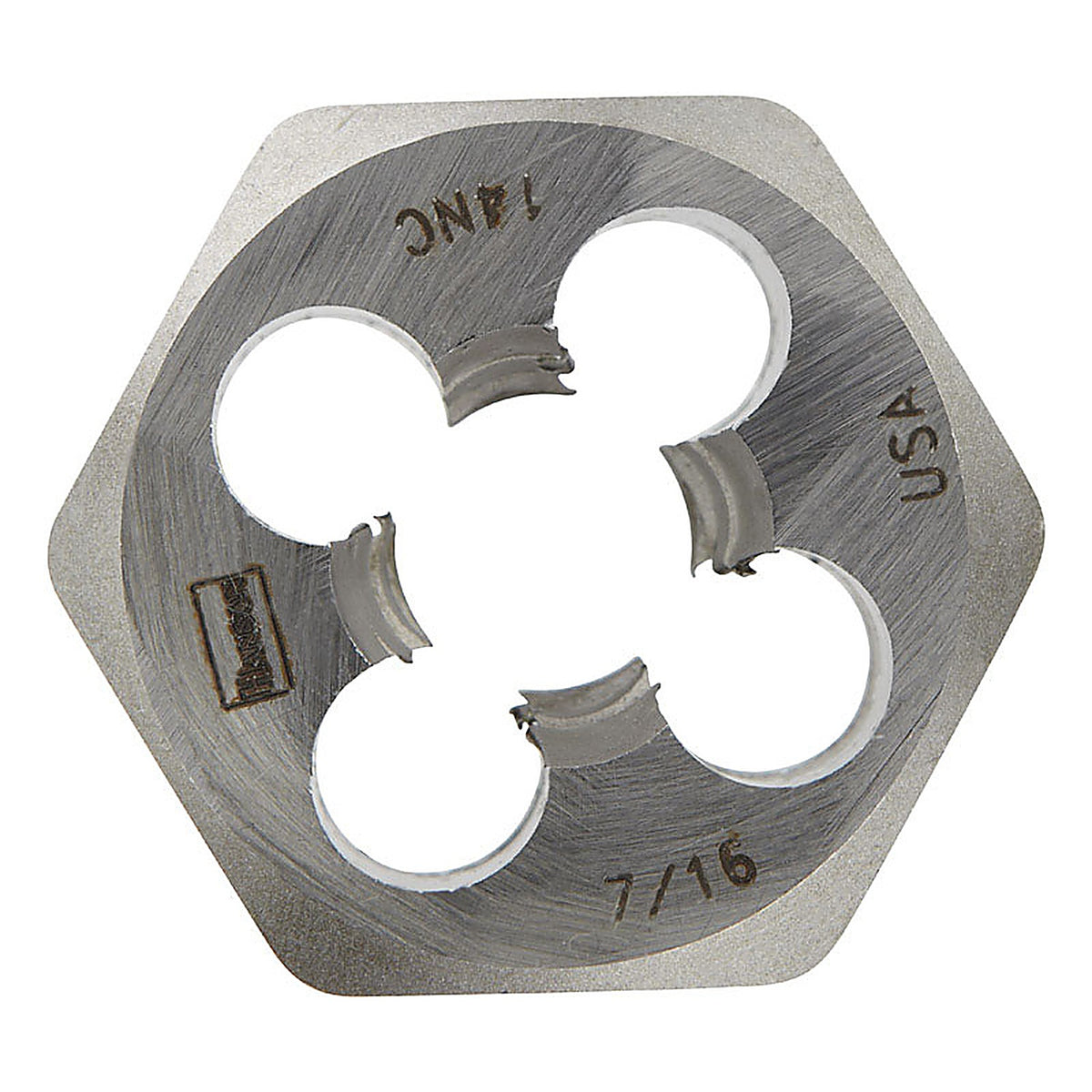 Irwin 9439 Hanson High Carbon Steel SAE Hexagon Die 7/16 in.-14NC 1/pc.