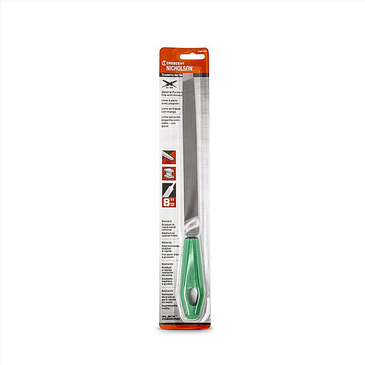 Crescent - 21694NN - Nicholson 8 In. L X 2.5 In. W High Carbon Steel Bastard Cut Mill File 1 Piece
