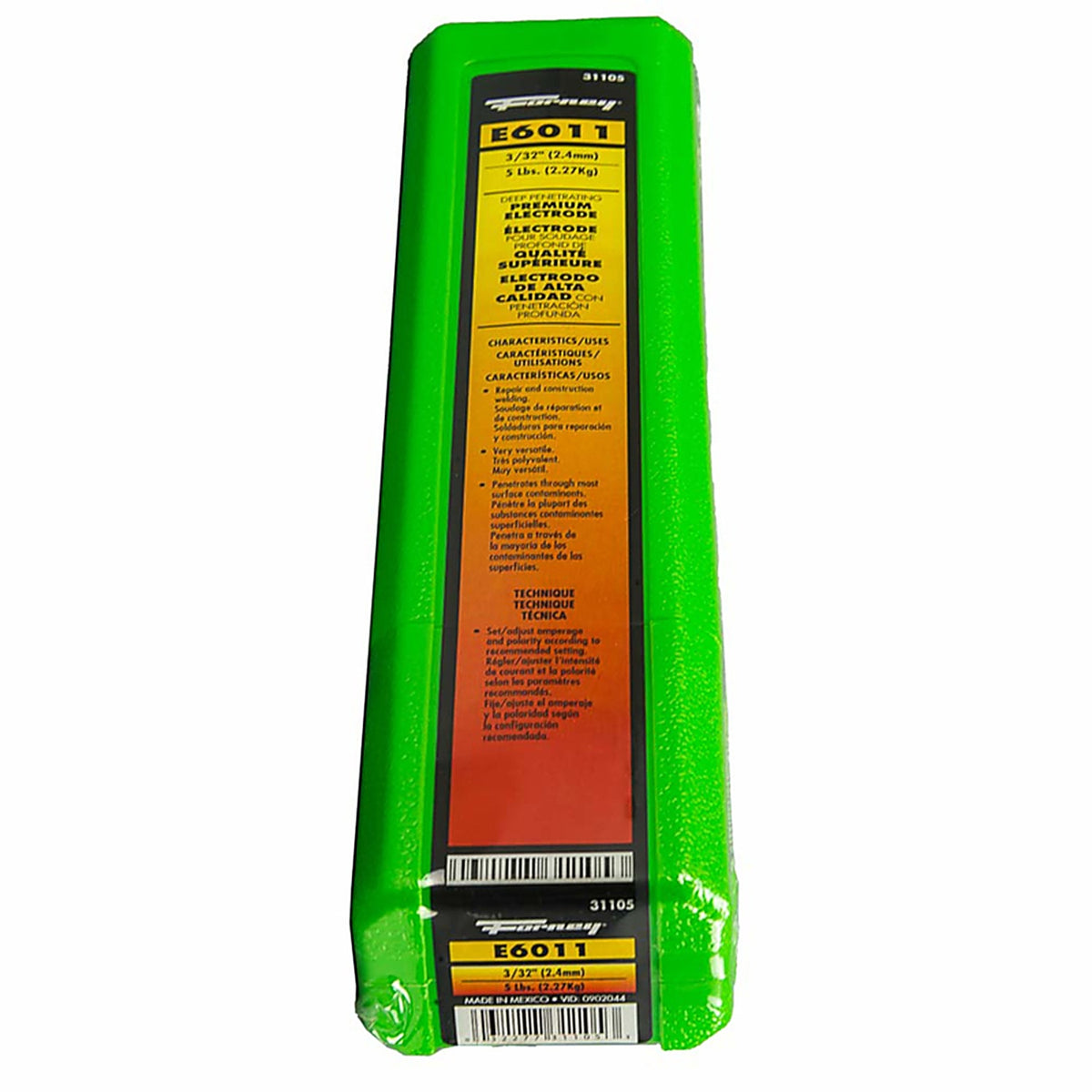 Forney 31105 3/32 in. D X 14.6 in. L E6011 Mild Steel Welding Rods 88000 psi 5 lb 1 pk