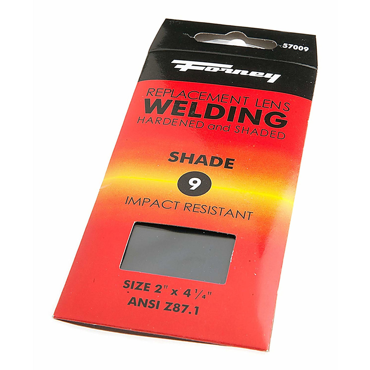 Forney 57009 2 in. H X 4.3 in. W Hardened Glass Welding Helmet Lens 9 Black 1 pc