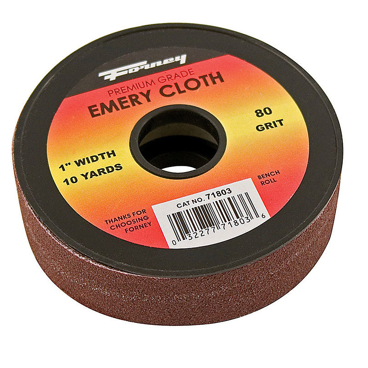 Forney 71803 360 in. L X 1 in. W 80 Grit Emery Sandpaper 1 pk