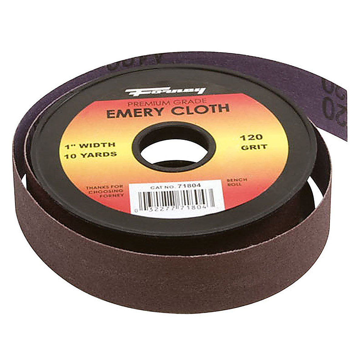 Forney 71804 360 in. L X 1 in. W 120 Grit Emery Sandpaper 1 pk
