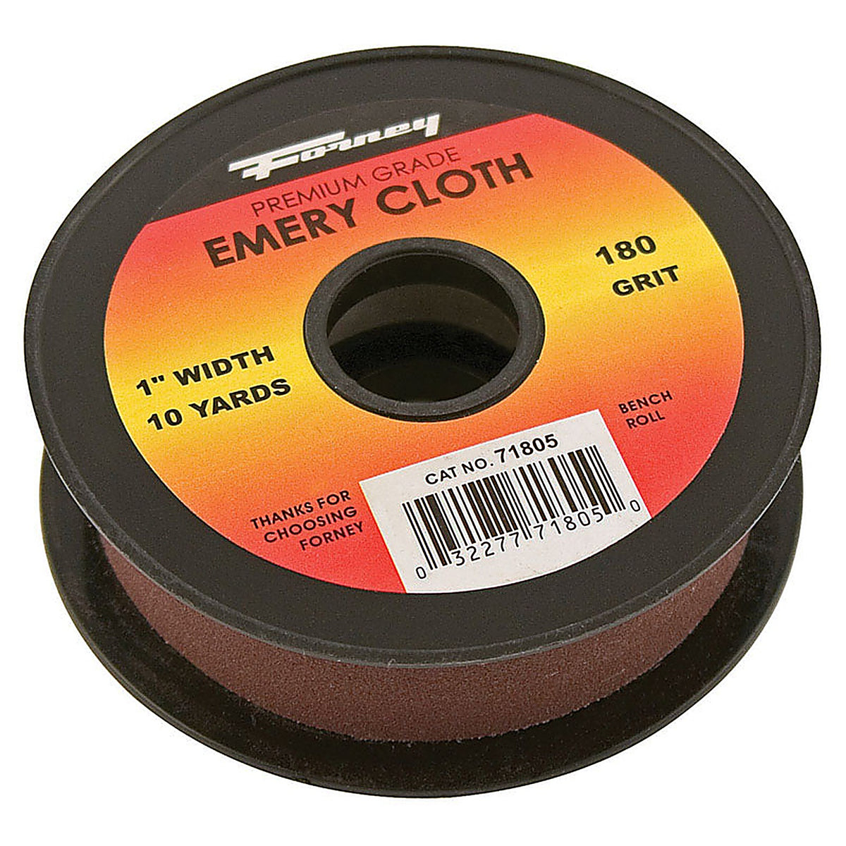 Forney 71805 360 in. L X 1 in. W 180 Grit Emery Sandpaper 1 pk