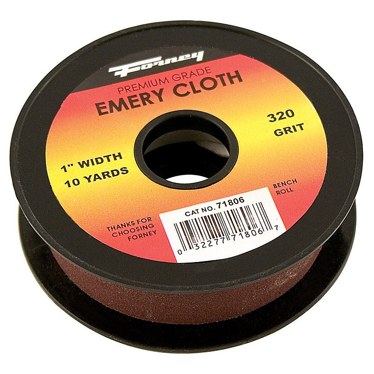 Forney 71806 360 in. L X 1 in. W 320 Grit Emery Sandpaper 1 pk