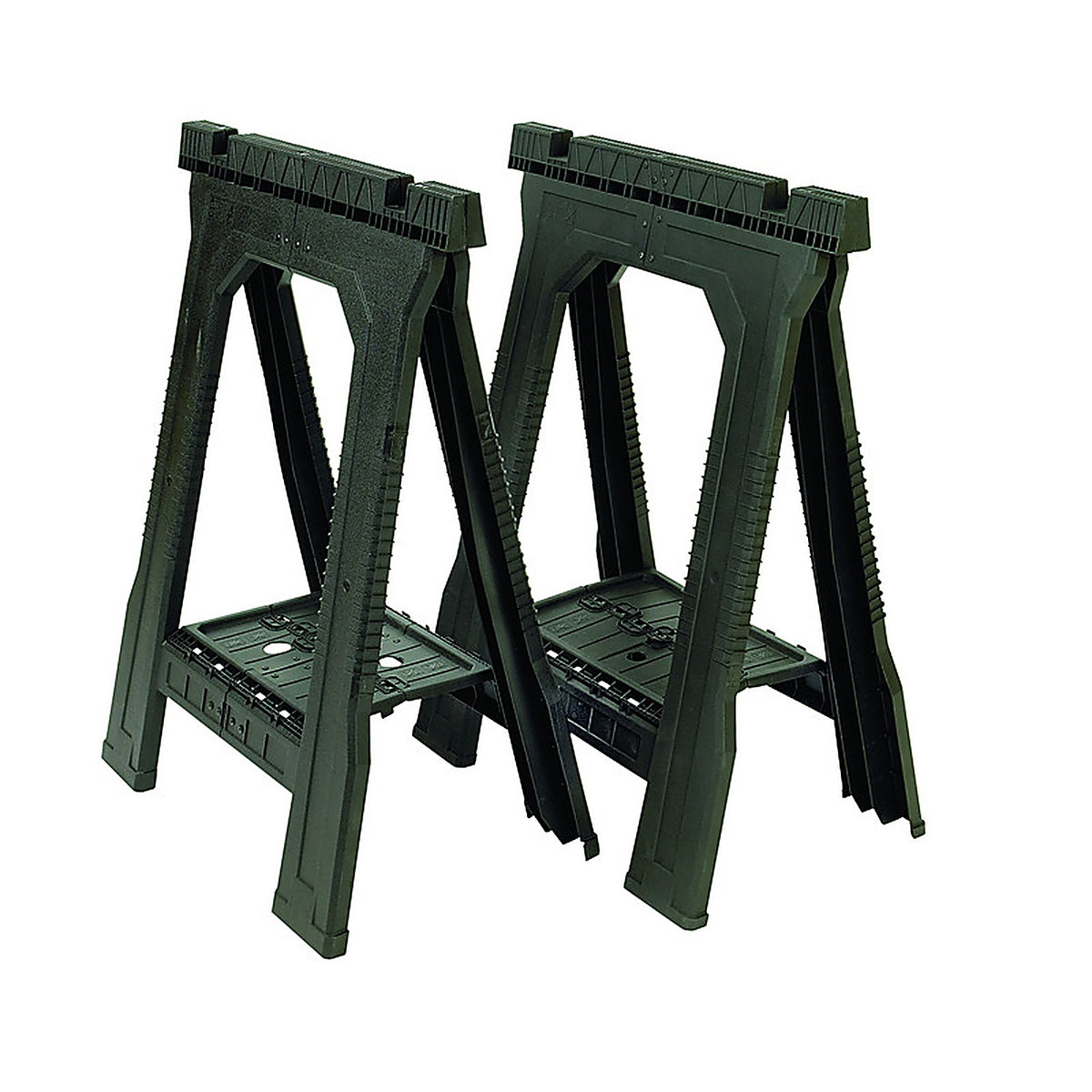 Stanley STST60952 32 in. H x 22-1/2 in. W x 5 in. D Folding Sawhorse 800 lb. capacity Black 2/Pack