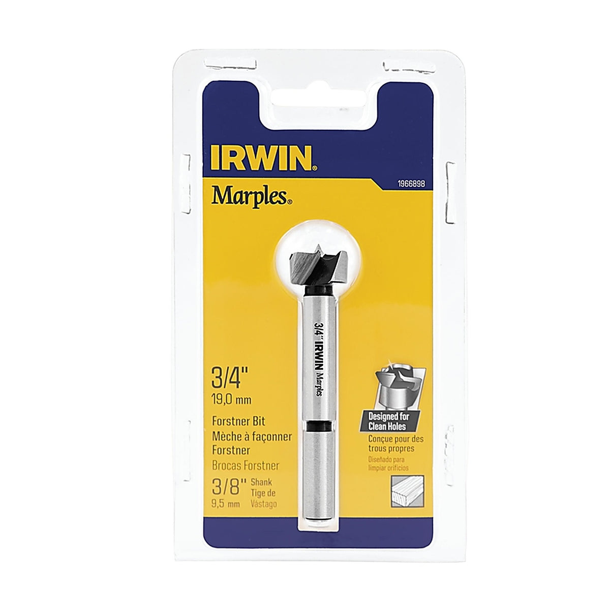 Irwin 1966898 Marples 3/4 in. x 4 in. L Carbon Steel Forstner Drill Bit 1/pc.