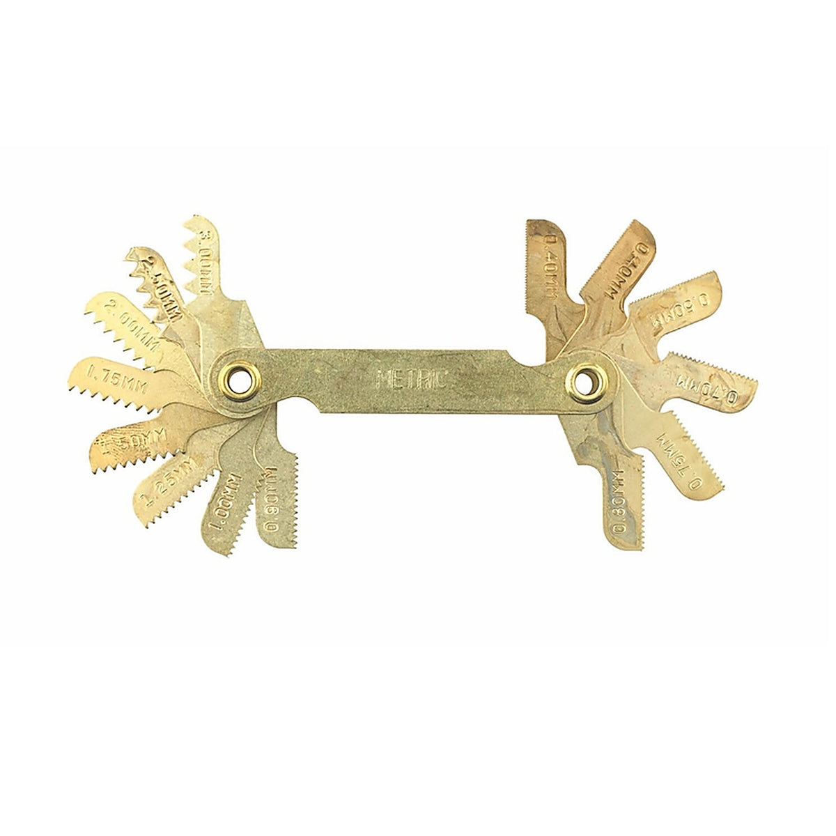 Irwin 12016 High Carbon Steel Metric Thread Pitch Gauge 16 LEAF 1/pc.
