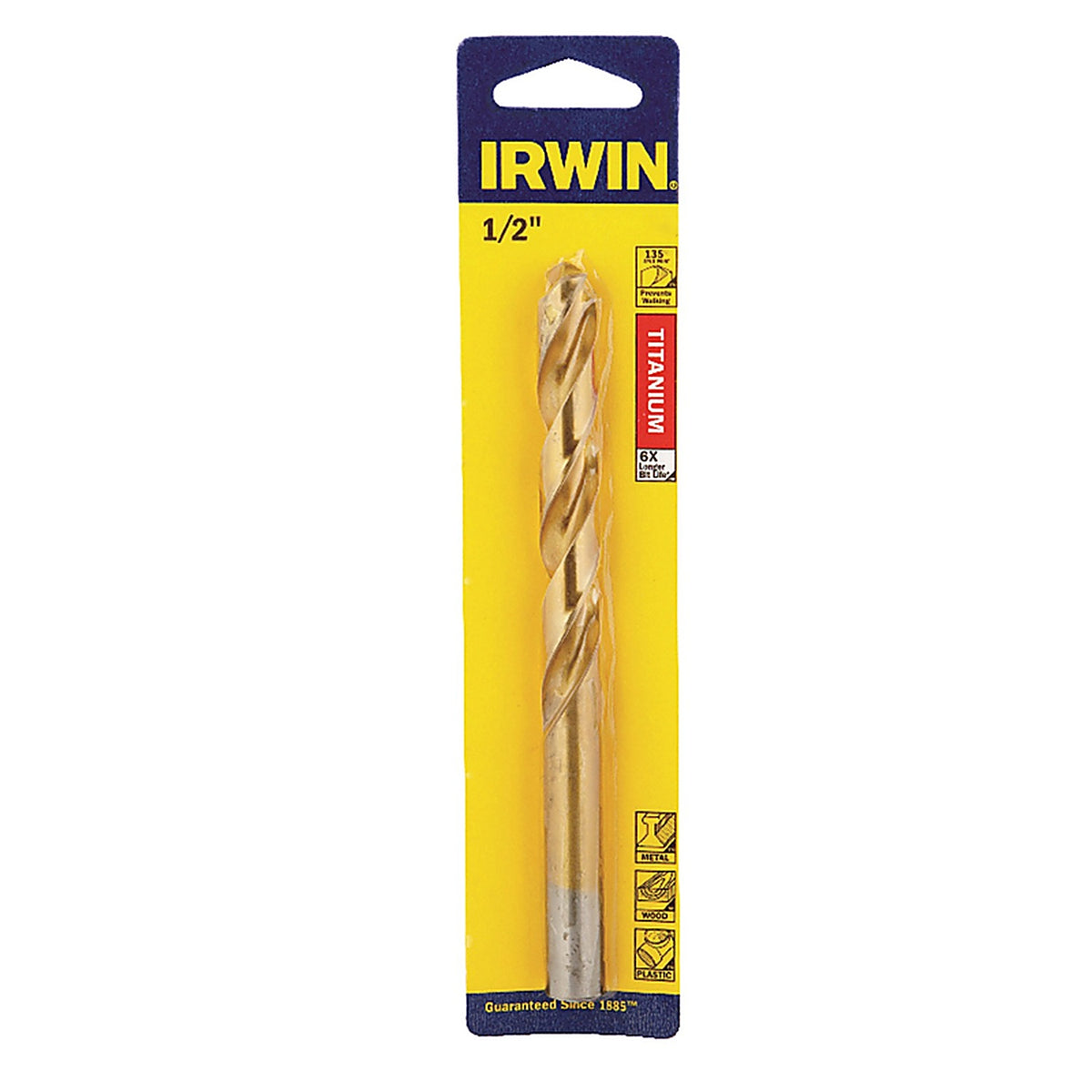 Irwin 1862936 1/2 in. x 6 in. L High Speed Steel Drill Bit 1/pc.