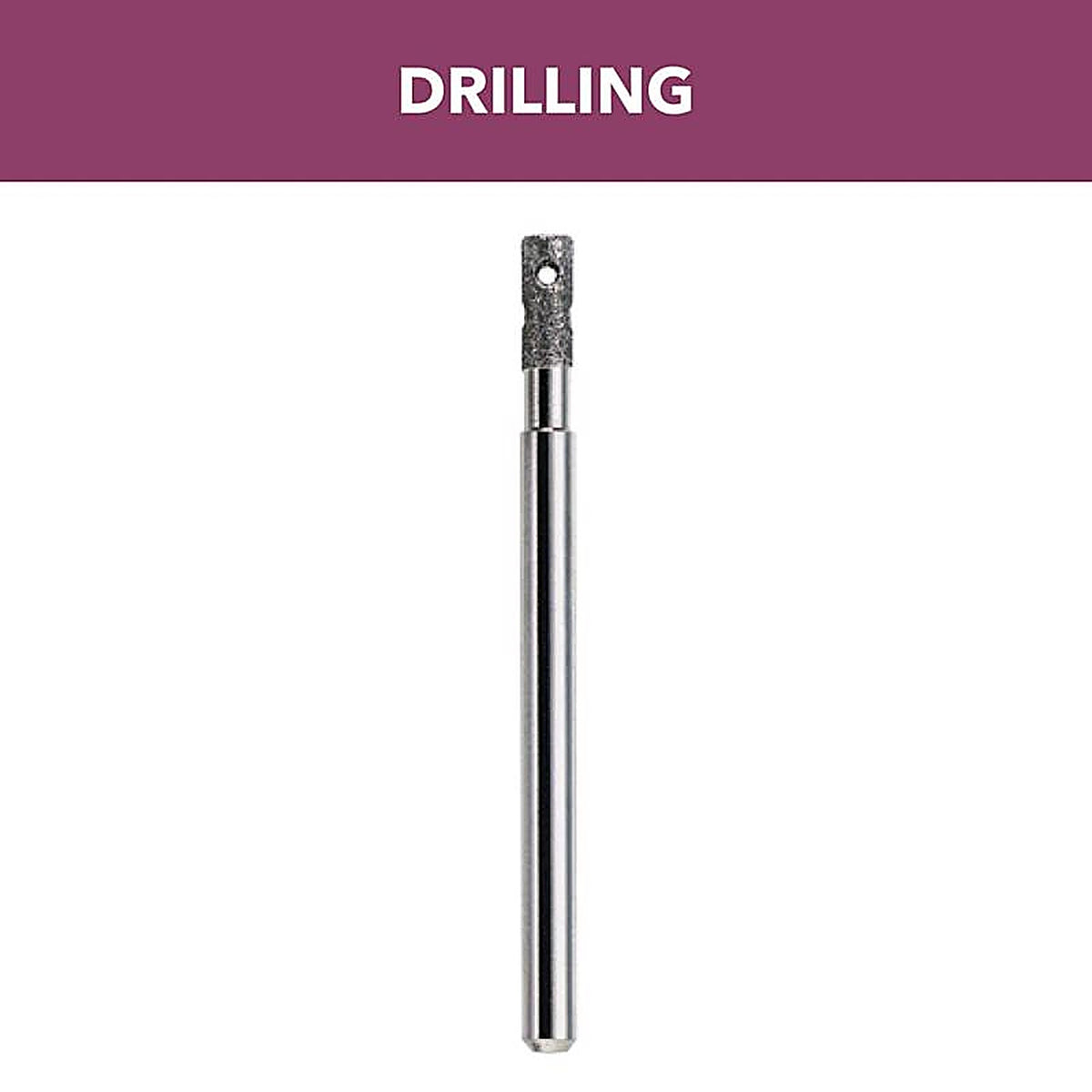 Dremel - 662DR - 1/8 In. X 1.77 In. L Diamond Tipped Drill Bit Straight Shank 1 Piece