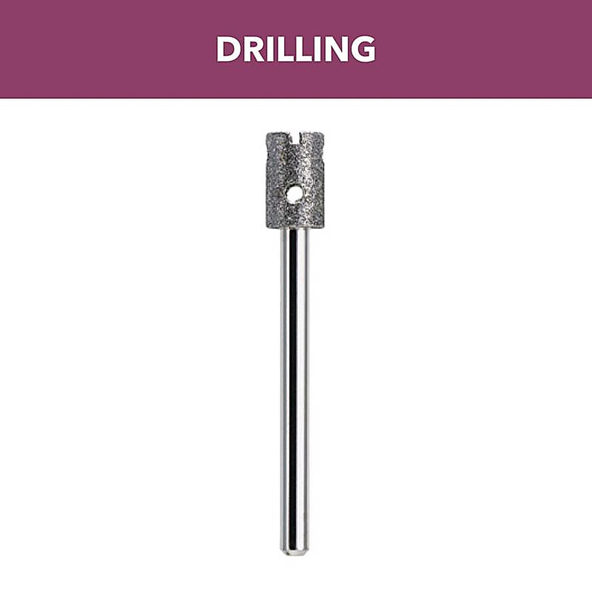 Dremel - 663DR - 1/4 In. X 1.77 In. L Diamond Tipped Drill Bit Straight Shank 1 Piece