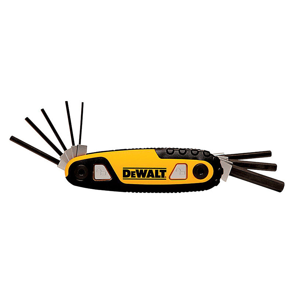 DeWalt DWHT70262M Multi-Size SAE Fold-Up Locking Hex Key Set 8 pc