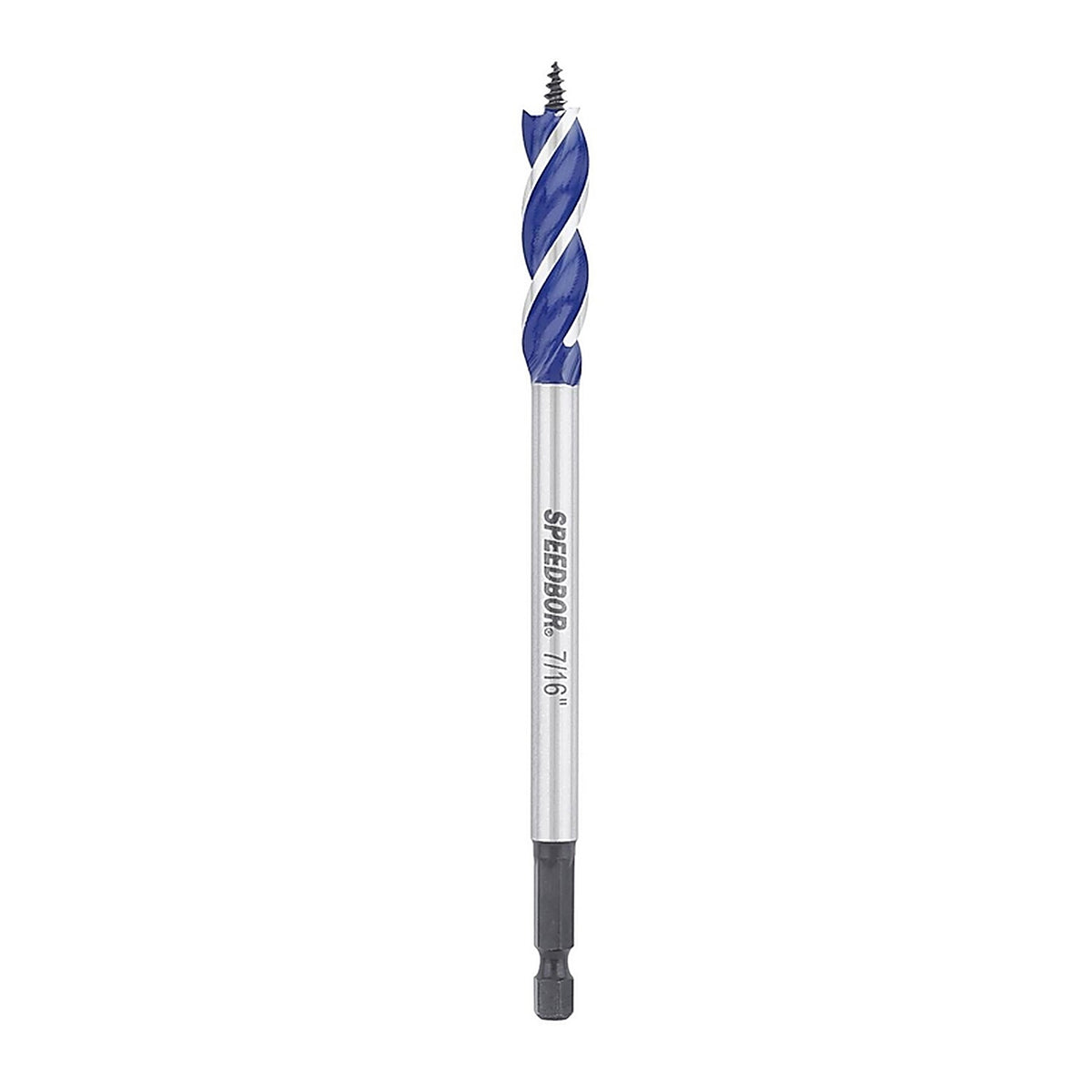 Irwin - 3041015 - Speedbor 7/16 In. X 6 In. L Carbon Steel Wood Boring Bit Quick-Change HEX Shank 1 Piece