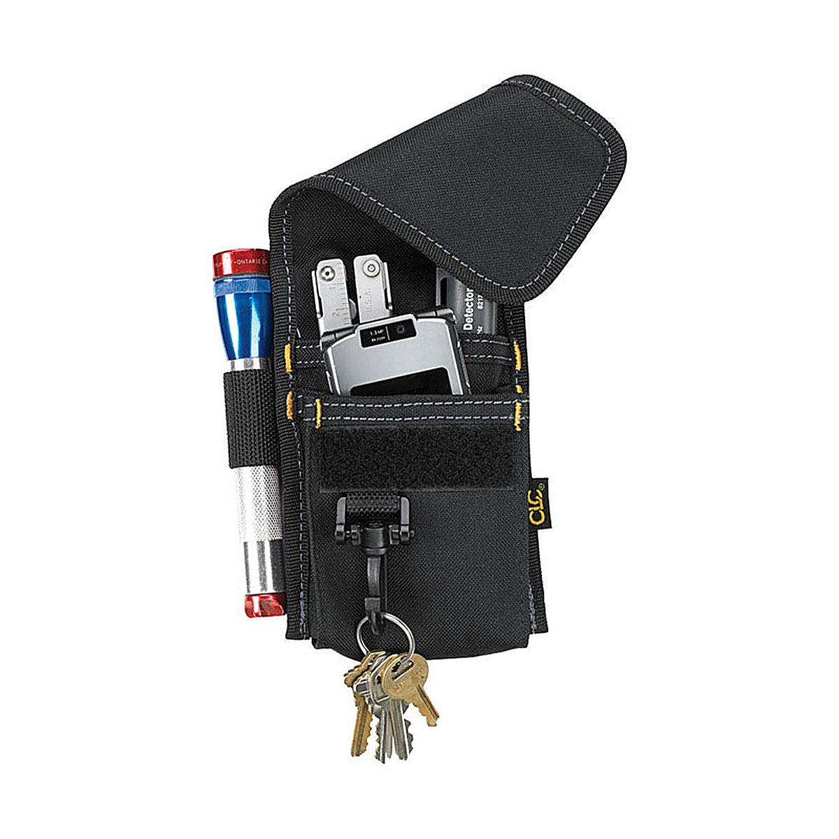 CLC 1104 4 pocket Polyester Fabric Tool Holder 3.5 in. L X 7 in. H Black