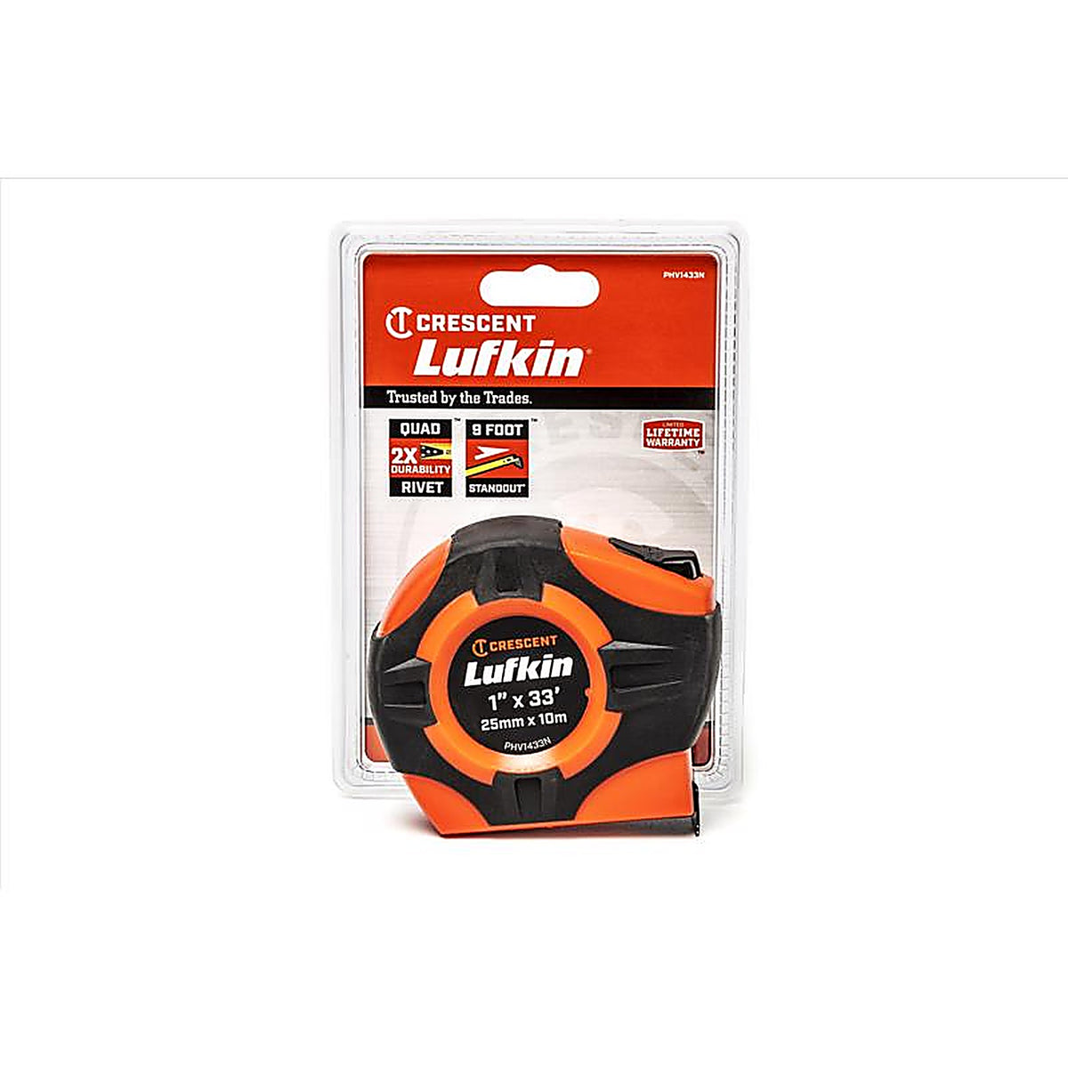 Lufkin - PHV1433N - P1000 Series 33 Ft. L X 1 In. W Hi-Viz Tape Measure 1 Pack