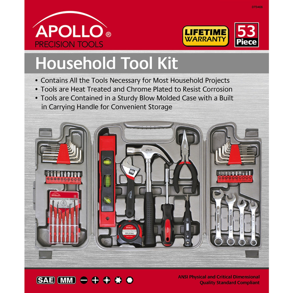 Apollo DT9408 Household Tool Kit 53/pc.
