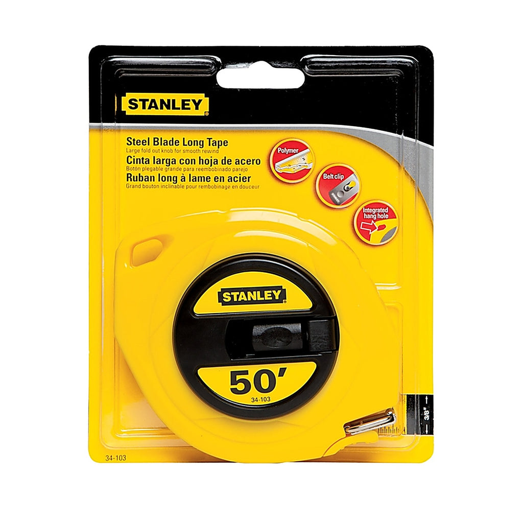 Stanley 34-103 50 ft. L x 0.38 in. W Long Tape Measure 1/Pack