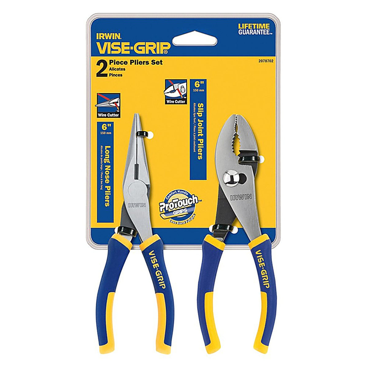 Irwin 2078702 Vise-Grip 2/pc. Alloy Steel Professional Pliers Set 6 in. L Blue