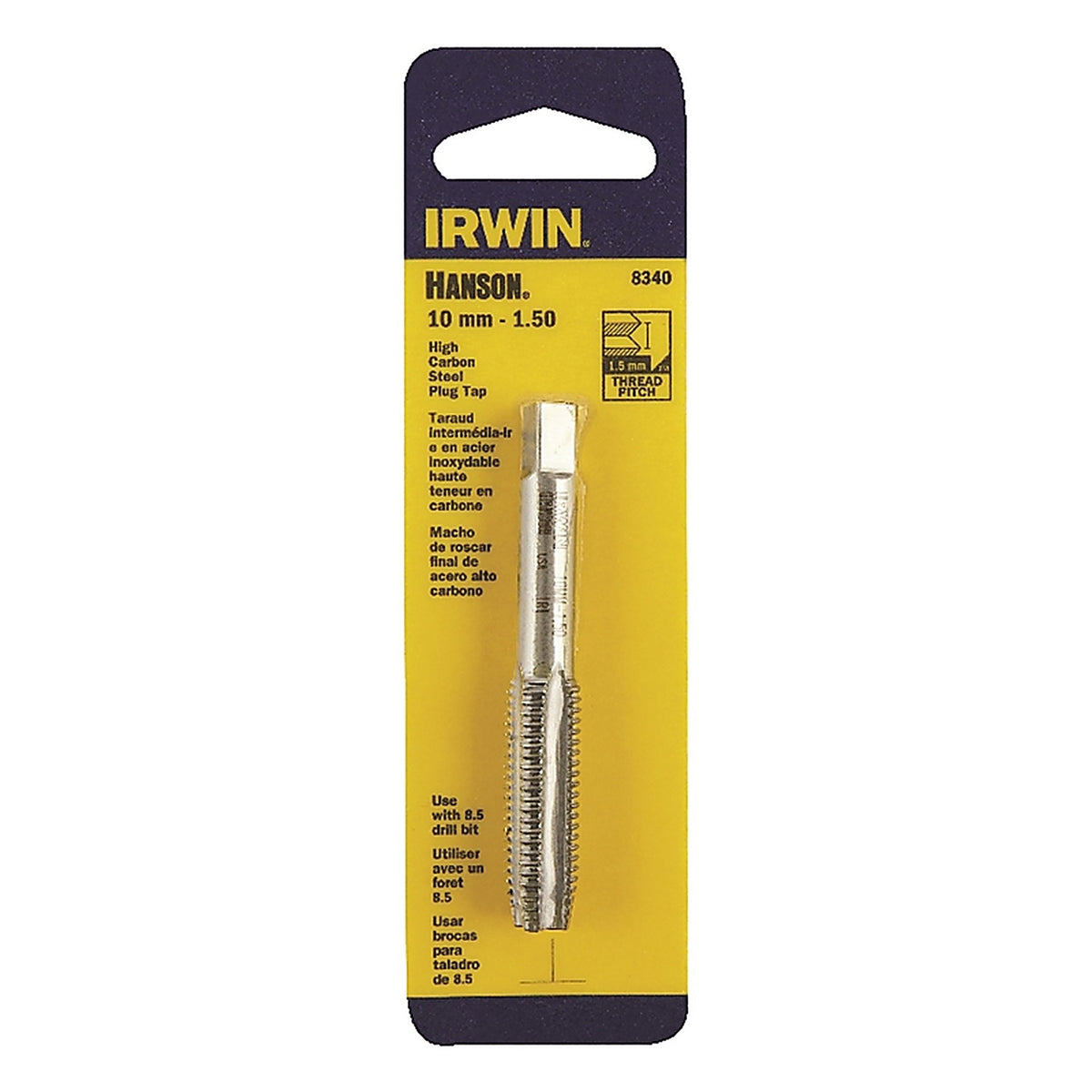 Irwin 8340 Hanson High Carbon Steel Metric Plug Tap 10mm-1.50 1/pc.