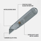 Stanley 10-209 Classic 199 5-3/8 in. Fixed Blade Utility Knife Gray 1/Pack