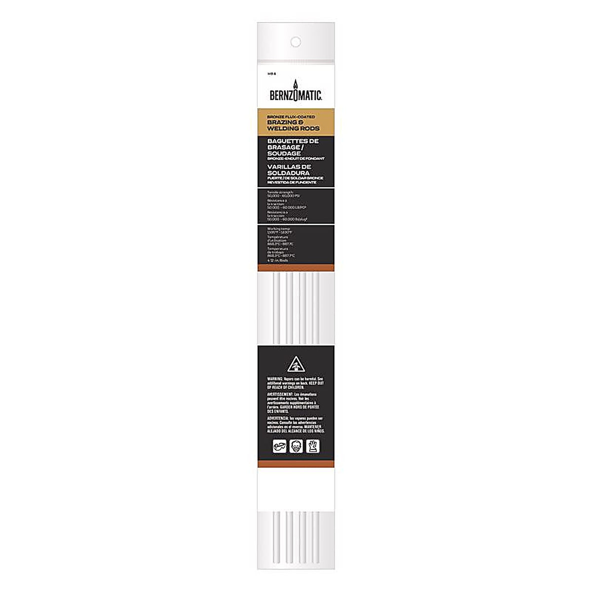 Bernzomatic 328639 1/5 in. D X 12 in. L Bronze Brazing/Welding Rods 4 pk
