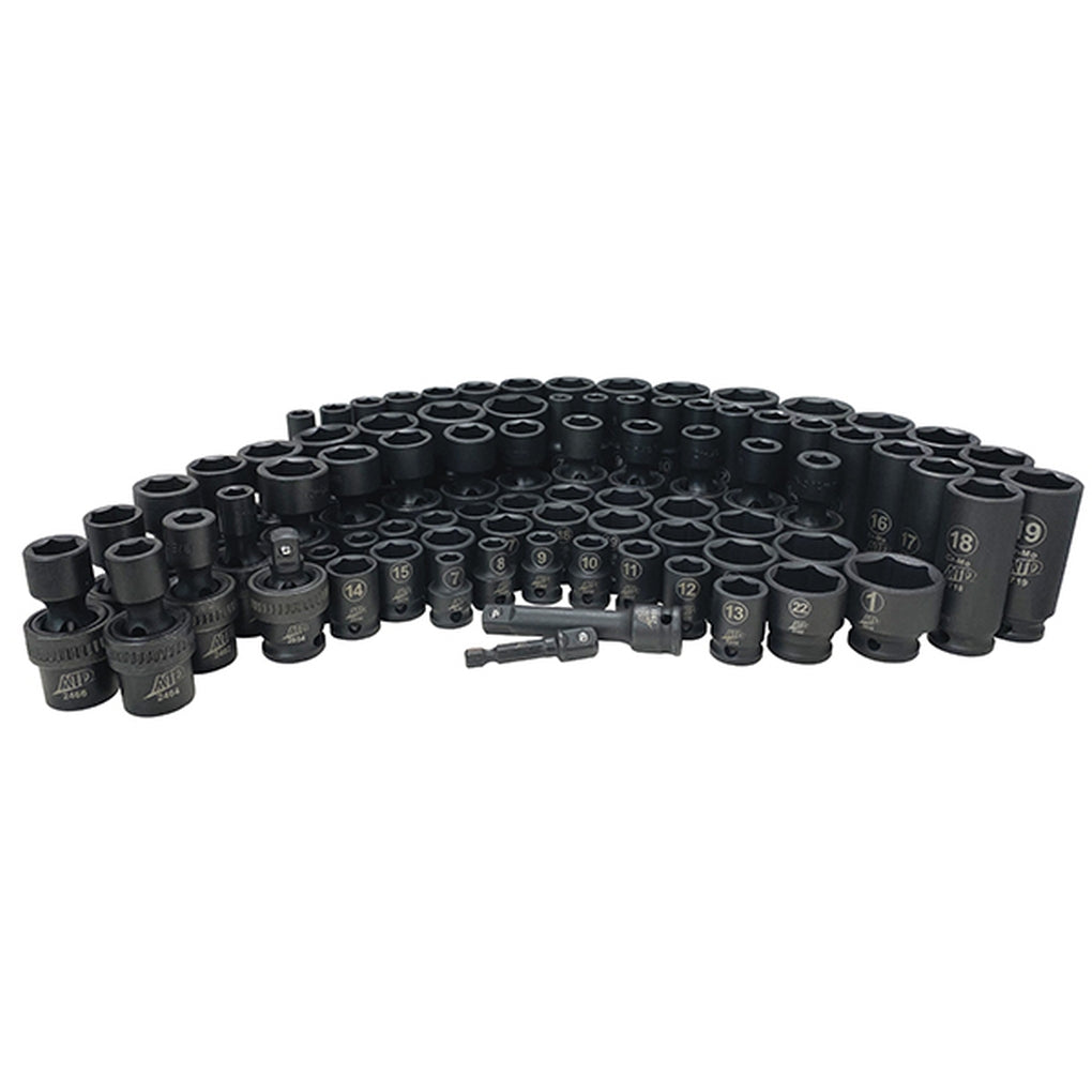 ATD - 2381 - 81-Piece 3/8 Drive 6 Point SAE and Metric Impact Socket Set