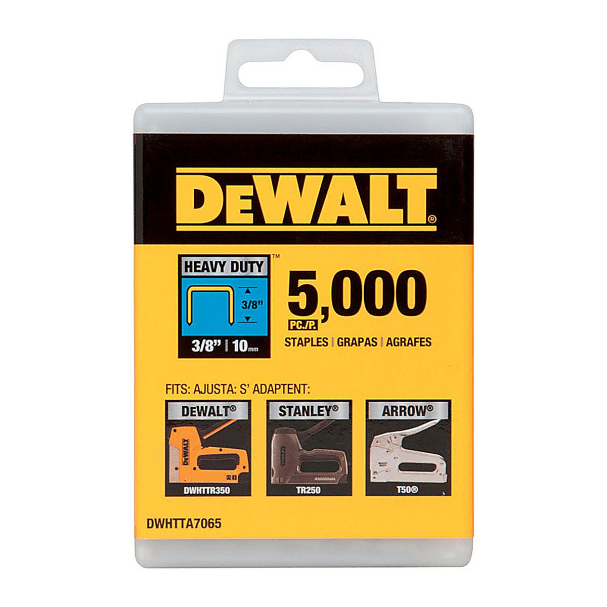 DeWalt - DWHTTA7065 - T50 3/8 In. L 20 Ga. Narrow Crown Heavy Duty Staples 5000 Pack