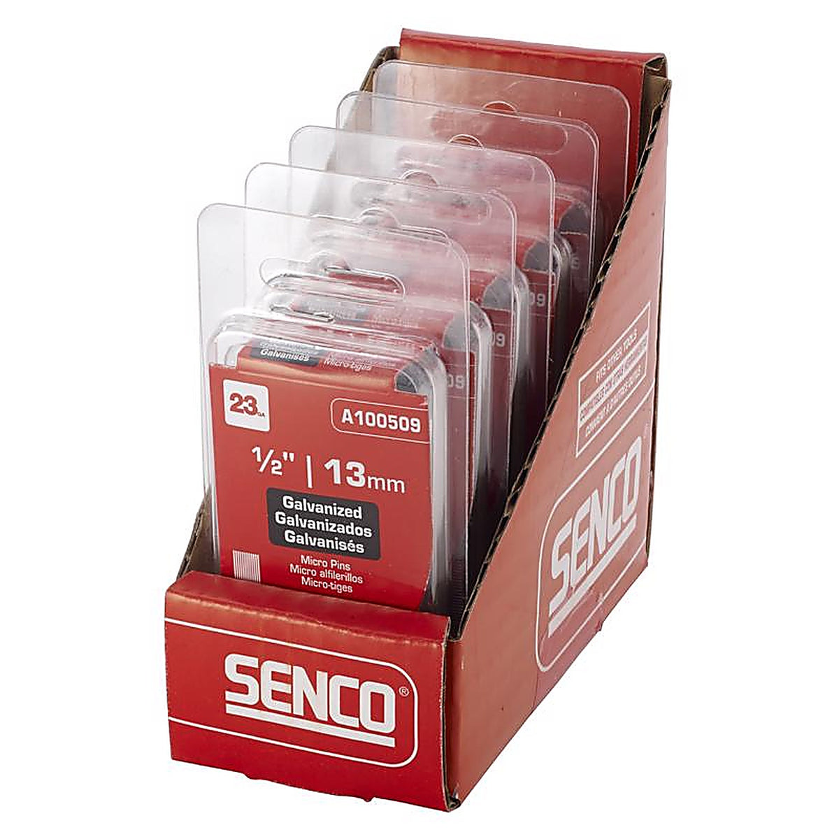 Senco A100509 1/2 in. 23 Ga. Straight Strip Micro Pins Smooth Shank 2,600/Pack